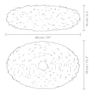 Abajur modern oval, cu pene de gasca Eos Esther medium alb 2347 VTC 75519 universul-luminii.ro
