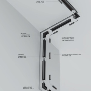 Accesoriu, ANGLE-CONNECTOR pentru sinele magnetice incastrabile Exility 12,5mm - Img 6