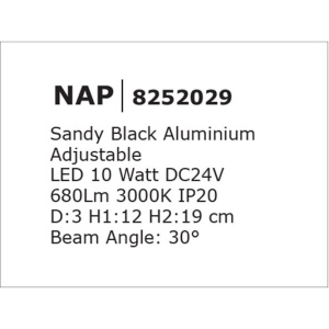 Accesoriu, Corp de iluminat pentru sina magnetica Buxton, Loop sau Sign, Nap 10W 3000K 80409 universul-luminii.ro