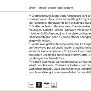 Accesoriu, Spot pentru sinele monofazate Unity, Artisan auriu mat - Img 5