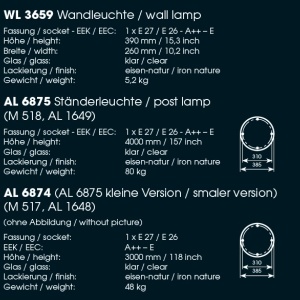 Aplica 1/2 iluminat exterior din fier forjat WL 3659 42739 universul-luminii.ro
