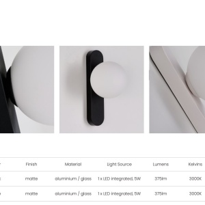 Aplica baie LED 3000K, Protectie IP44 ELMO alb - Img 5