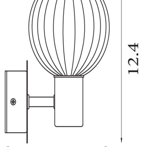 Aplica baie Protectie IP44 metal alama, sticla champagne Luminsphere 627349 universul-luminii.ro