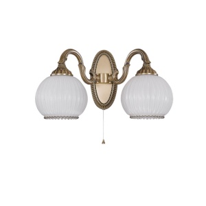 Aplica clasica design italian din alama, sticla 9200 RA-A. 9200/2