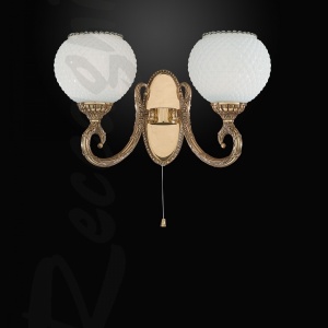 Aplica clasica din alama cu 2 brate design italian 8550 107959 universul-luminii.ro
