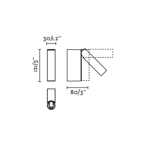 Aplica cu reader LED directionabil stil minimalist CRONOS alb - Img 7