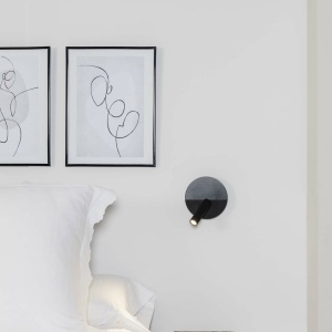 Aplica cu reader LED directionabil stil minimalist DUAS USB C negru - Img 2