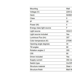 Aplica cu reader LED directionabil stil minimalist TIMIT alb - Img 10
