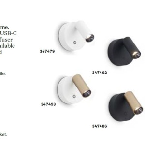 Aplica cu reader LED directionabil USB-C ELF AP ORO+NERO - Img 2