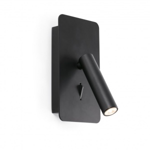 Aplica cu reader LED minimalista cu USB charger SUAU Black