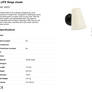 Aplica cu reader LED moderna design elegant LUPE negru/bej 190239 universul-luminii.ro