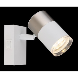 Aplica cu Spot directionabil BRISBON nickel/alb 157969 universul-luminii.ro