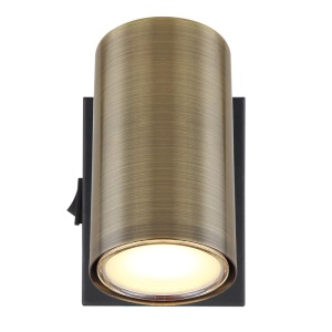 Aplica cu spot directionabil design modern ROBBY negru mat, alama antica 114229 universul-luminii.ro