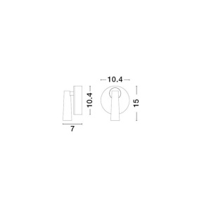 Aplica cu Spot LED directionabil stil minimalist TICO auriu, NVL-9695148 246409 universul-luminii.ro
