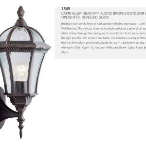 Aplica de exterior stil traditional IP44 Capri 1565 SRT 75589 universul-luminii.ro