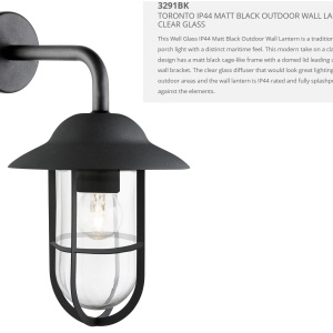 Aplica de exterior stil traditional IP44 Toronto 3291BK SRT 75429 universul-luminii.ro