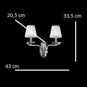 Aplica de perete 2 brate cristal Venezian PEGASO AP2 059211 44389 universul-luminii.ro