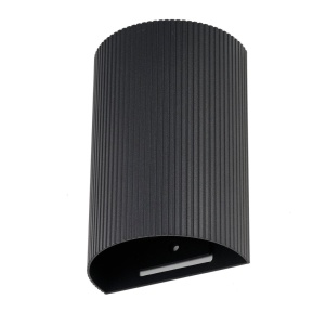 Aplica de perete aluminiu canelat negru Lucius