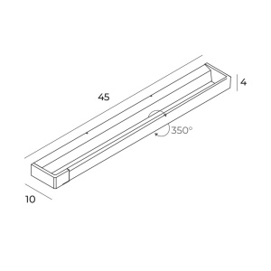 Aplica de perete baie cu protectie IP44, FLINK L-45cm, alb 117269 universul-luminii.ro