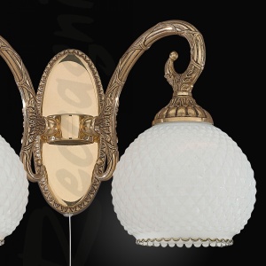 Aplica de perete clasica cu 2 brate design italian 8500 107629 universul-luminii.ro