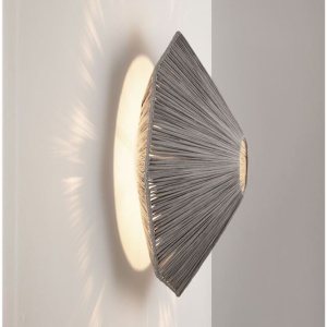 Aplica de perete cu design texturat ELVIO gri 45cm - Img 5
