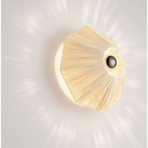Aplica de perete cu design texturat ELVIO natur 30cm - Img 9