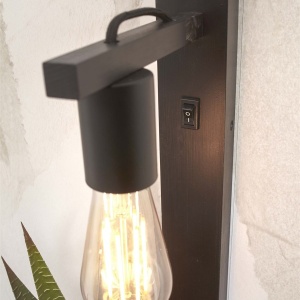 Aplica de perete cu raft Flores negru 231939 universul-luminii.ro