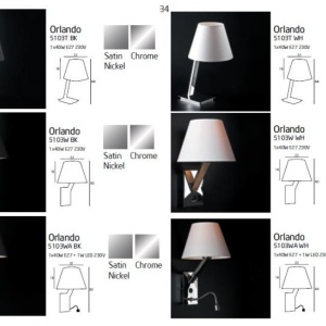 Aplica de perete cu reader LED Orlando crom/ negru 5103WA/BL MX 52989 universul-luminii.ro