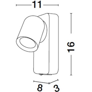 Aplica de perete cu spot directionabil Cosmina alb 148479 universul-luminii.ro