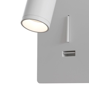 Aplica de perete cu spot LED directionabil si port USB Mirax alb 173169 universul-luminii.ro