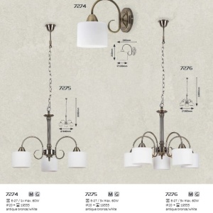 Aplica de perete design clasic EDITH bronz antic 7274 RX - Img 5