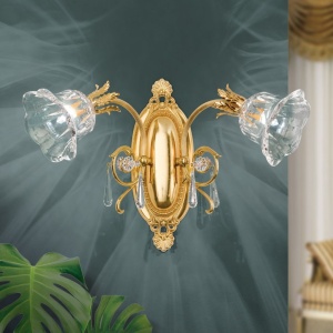 Aplica de perete design clasic LA BOHEME 2L, auriu - Img 4