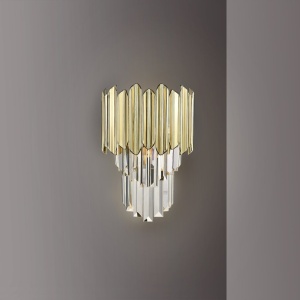 Aplica de perete design elegant Tiara crom/auriu 118909 universul-luminii.ro
