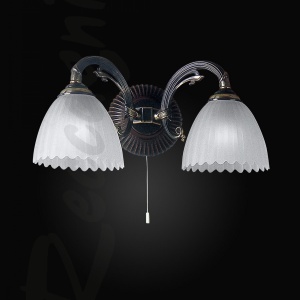 Aplica de perete design italian din alama cu lemn 3510 106059 universul-luminii.ro