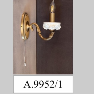 Aplica de perete design italian din alama si portelan alb 9952 - Img 2