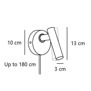 Aplica de perete design minimalist cu spot Makoto - Img 8