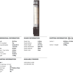 Aplica de perete design minimalist SHAW bronz antic - Img 6