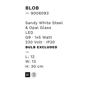 Aplica de perete design modern Blob alb 148379 universul-luminii.ro