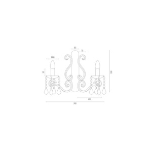 Aplica de perete design modern Diadema alb - Img 4