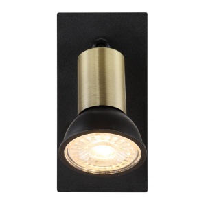 Aplica de perete design modern Drew negru, auriu - Img 4