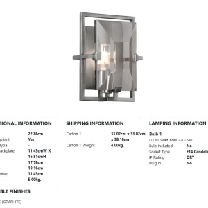 Aplica de perete design modern, model dreptunghiular PRISM - Img 6