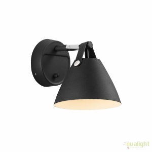 Aplica de perete design nordic STRAP 15 neagra 84291003 DFTP 65499 universul-luminii.ro