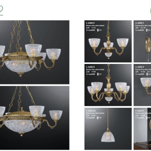 Aplica de perete din alama 2 brate design italian 6252 201609 universul-luminii.ro