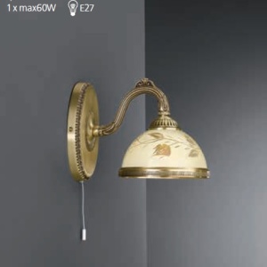 Aplica de perete din alama cu sticla decorata design italian I 6208 201479 universul-luminii.ro