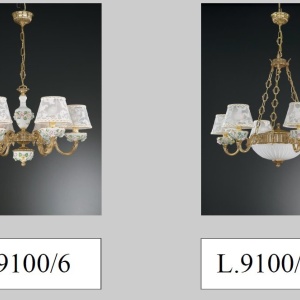 Aplica de perete din alama si portelan 2 brate design italian 117089 universul-luminii.ro