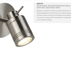 Aplica de perete directionabila pentru baie IP44 Samson 6601SS SRT 74529 universul-luminii.ro