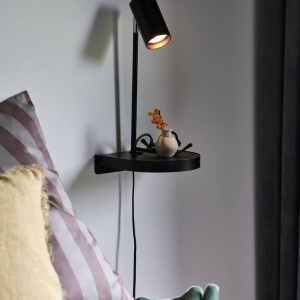Aplica de perete, directionabila, port usb, design modern CODY negru 2112001003 NL 196769 universul-luminii.ro