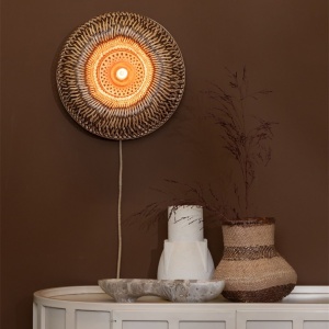 Aplica de perete Eco, Bambus, Barbados natural/brown 35cm 243319 universul-luminii.ro