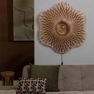 Aplica de perete Eco, Bambus, Madura natural/maro, L 243699 universul-luminii.ro