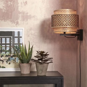 Aplica de perete eco din bambus Bhutan/Shade 2520 bl/nat, bl 55449 universul-luminii.ro
